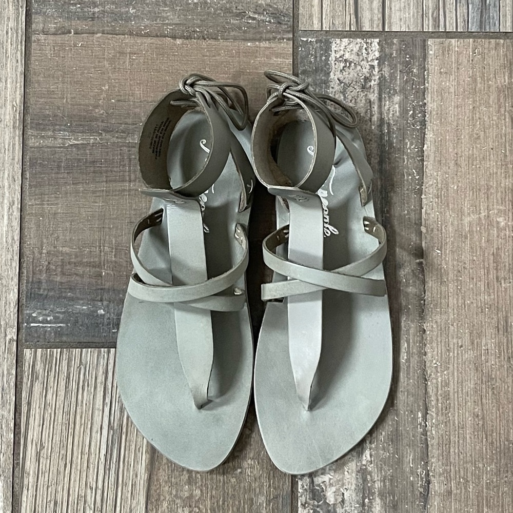 Free People Vacation Day Wrap Sandals in Sky Size 40 - Picture 7 of 9